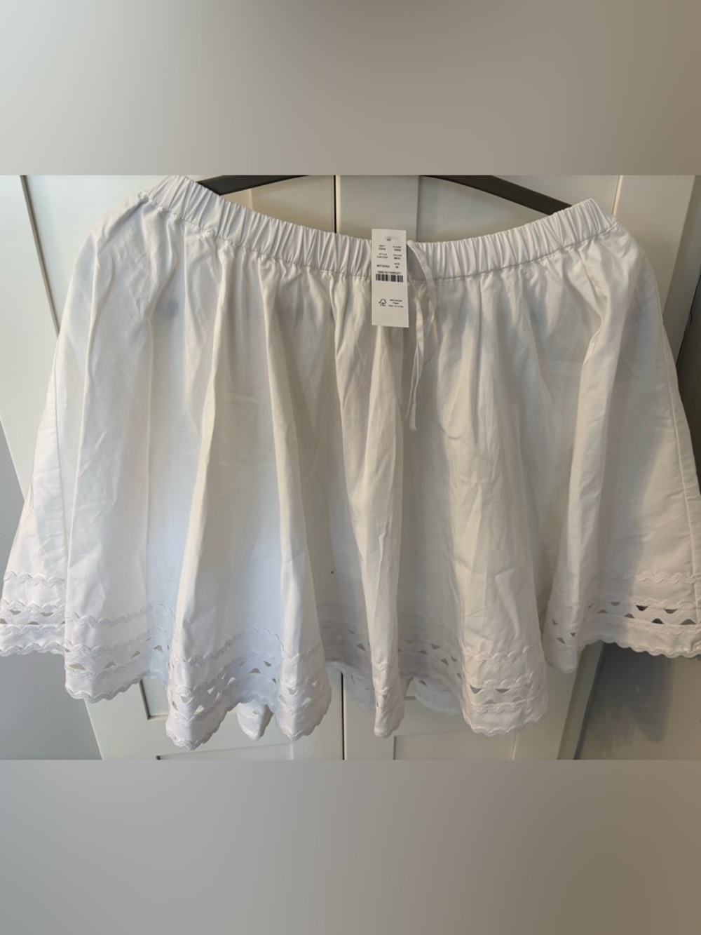 J.crew Women’s White Eyelet Hem Skirt -